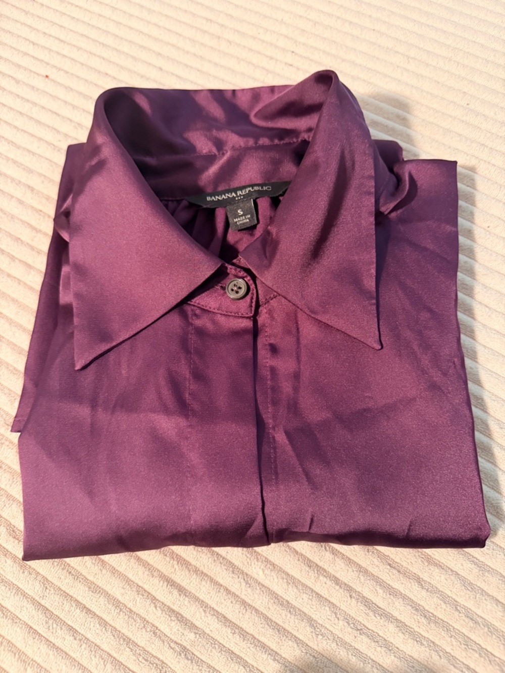 Banana Republic Purple Satin Shirt